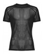 Punk Rave Black Gothic Punk Perspective Mesh T-Shirt for Men