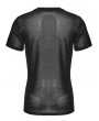 Punk Rave Black Gothic Punk Perspective Mesh T-Shirt for Men
