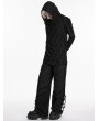 Punk Rave Black Gothic Decadent Hooded Long Sleeve T-Shirt for Men