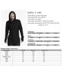 Punk Rave Black Gothic Decadent Hooded Long Sleeve T-Shirt for Men