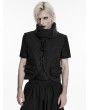 Punk Rave Black Gothic Punk Wasteland Distressed Vest for Men