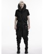 Punk Rave Black Gothic Punk Wasteland Distressed Vest for Men