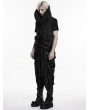 Punk Rave Black Gothic Punk Wasteland Distressed Vest for Men
