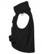 Punk Rave Black Gothic Punk Wasteland Distressed Vest for Men