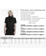 Punk Rave Black Gothic Punk Wasteland Distressed Vest for Men