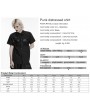 Punk Rave Black Gothic Punk Distressed Mesh Spliced Shirt for Men