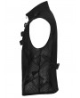 Punk Rave Black Gothic Punk Buckled Mesh Panel Vest for Men