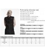 Punk Rave Black Gothic Punk Buckled Mesh Panel Vest for Men