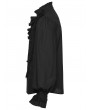 Punk Rave Black Gothic Palace Ruffled Lace Lantern Sleeve Shirt for Men