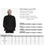 Punk Rave Black Gothic Palace Ruffled Lace Lantern Sleeve Shirt for Men