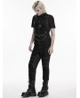 Punk Rave Black Gothic Punk Asymmetrical Fake Two-Piece Vest for Men