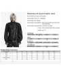 Punk Rave Black Steampunk Gothic Asymmetric Striped Leather Vest for Men