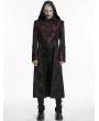Punk Rave Black and Red Assassin's Creed Gothic Embroidered Coat for Men