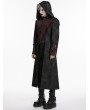 Punk Rave Black and Red Assassin's Creed Gothic Embroidered Coat for Men