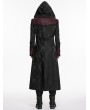 Punk Rave Black and Red Assassin's Creed Gothic Embroidered Coat for Men