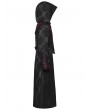 Punk Rave Black and Red Assassin's Creed Gothic Embroidered Coat for Men