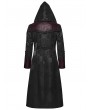 Punk Rave Black and Red Assassin's Creed Gothic Embroidered Coat for Men