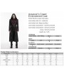 Punk Rave Black and Red Assassin's Creed Gothic Embroidered Coat for Men