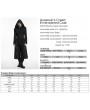Punk Rave Black Assassin's Creed Gothic Embroidered Coat for Men