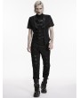 Punk Rave Black Gothic Punk Open Structure Vest for Men