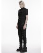 Punk Rave Black Gothic Punk Open Structure Vest for Men