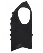 Punk Rave Black Gothic Punk Open Structure Vest for Men