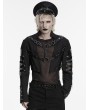 Punk Rave Black Gothic Punk Savage Cropped Jacket for Men