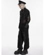 Punk Rave Black Gothic Punk Savage Cropped Jacket for Men