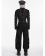 Punk Rave Black Gothic Punk Savage Cropped Jacket for Men
