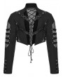 Punk Rave Black Gothic Punk Savage Cropped Jacket for Men