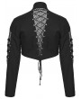 Punk Rave Black Gothic Punk Savage Cropped Jacket for Men