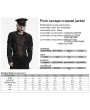 Punk Rave Black Gothic Punk Savage Cropped Jacket for Men