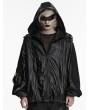 Punk Rave Black Gothic Punk Waterproof Mesh Spliced Jacket for Men
