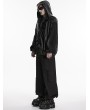 Punk Rave Black Gothic Punk Waterproof Mesh Spliced Jacket for Men