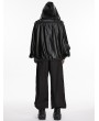 Punk Rave Black Gothic Punk Waterproof Mesh Spliced Jacket for Men