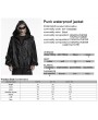 Punk Rave Black Gothic Punk Waterproof Mesh Spliced Jacket for Men