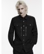Punk Rave Black Handsome Punk Zipper Gothic Shirt for Men