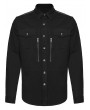 Punk Rave Black Handsome Punk Zipper Gothic Shirt for Men