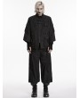 Punk Rave Black Gothic Punk Functional Loose Sleeve Jacket for Men