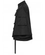 Punk Rave Black Gothic Punk Functional Loose Sleeve Jacket for Men