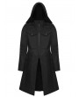Punk Rave Black Dark Gothic Punk Functional Hooded Jacket for Men