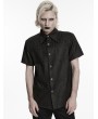 Punk Rave Black Hardcore Punk Metal Gothic Shirt for Men