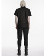 Punk Rave Black Hardcore Punk Metal Gothic Shirt for Men