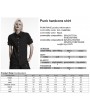 Punk Rave Black Gothic Men's Punk Hardcore Shirt with Studs and Rings