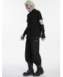 Punk Rave Black Punk Gothic Skull Frog Button Shirt for Men