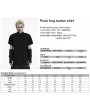 Punk Rave Black Punk Gothic Skull Frog Button Shirt for Men