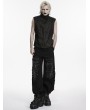 Punk Rave Black Dark Gothic Punk Functional Vest for Men