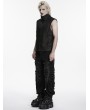 Punk Rave Black Dark Gothic Punk Functional Vest for Men