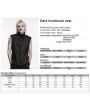 Punk Rave Black Dark Gothic Punk Functional Vest for Men