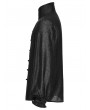 Punk Rave Black Gothic Retro Palace Lantern Sleeve Jacquard Shirt for Men